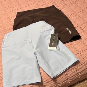 Peloton Women's Bike Shorts - Sky Blue and Chocolate